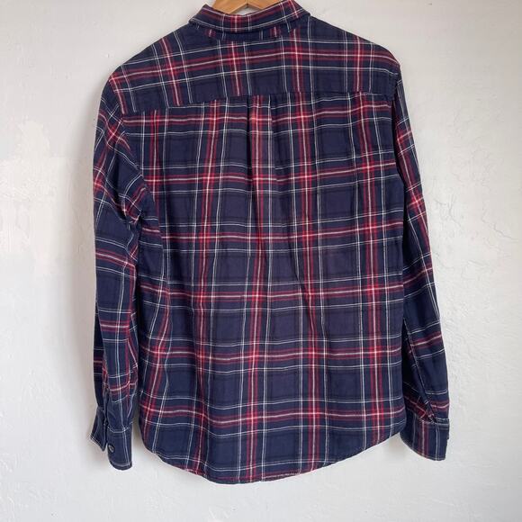 Basic Editions Flannel Classic Fit Long Sleeve Tartan Plaid Cotton Shirt Mens M - Picture 11 of 11